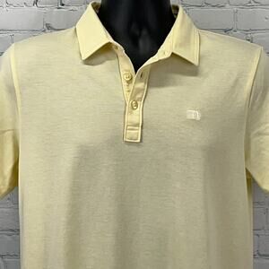 Travis Mathew The Zinna 2.0 Polo Shirt Yellow Golf Golfer Golfing Mens M Medium